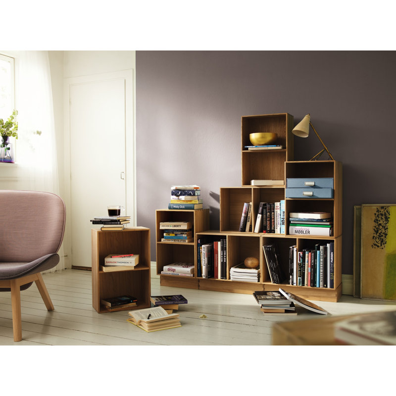 Mogens Kock B98 Solid Wood Bookcase, (2 Shelves) 14.17"H x 21.26"W x 7.87"D
