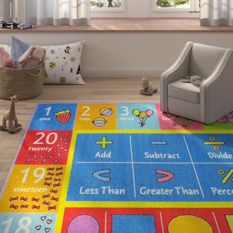 Tapis pour enfants Weranna, Rectangle 8 pi 2 po x 9 pi 10 po