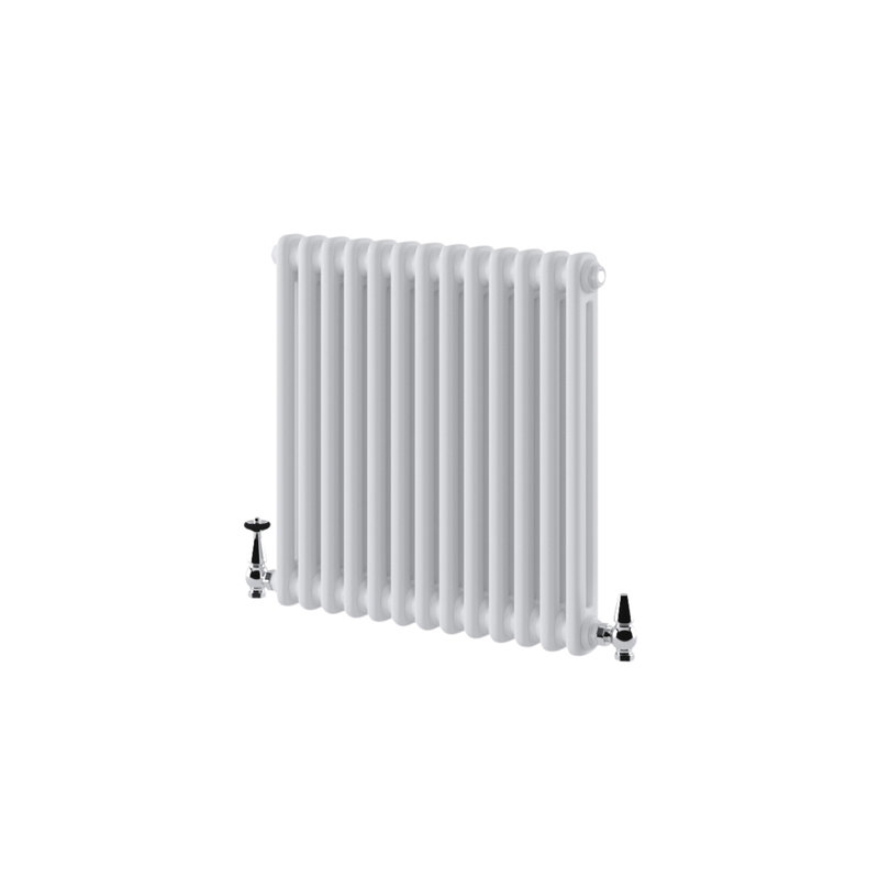Uxbridge Horizontal Traditional Colosseum Radiator, White, 600mm H x 605mm W x 70mm D