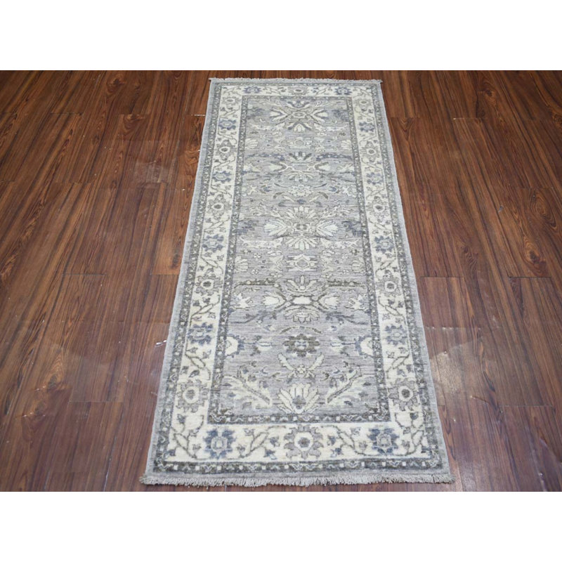 Oushak Collection, Transitional One-of-a-Kind Runner 2'7" X 7'6" Hand Knotted Area Rug