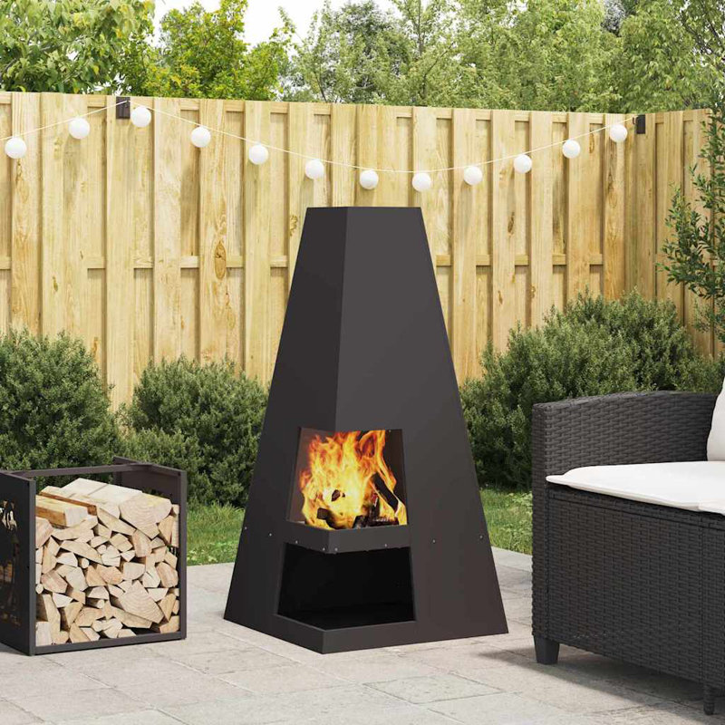 Foyer noir vidaXL 19,69 x 19,69 x 39,37 po, Noir, H 39,4 po x l 19,7 po x P 19,7 po