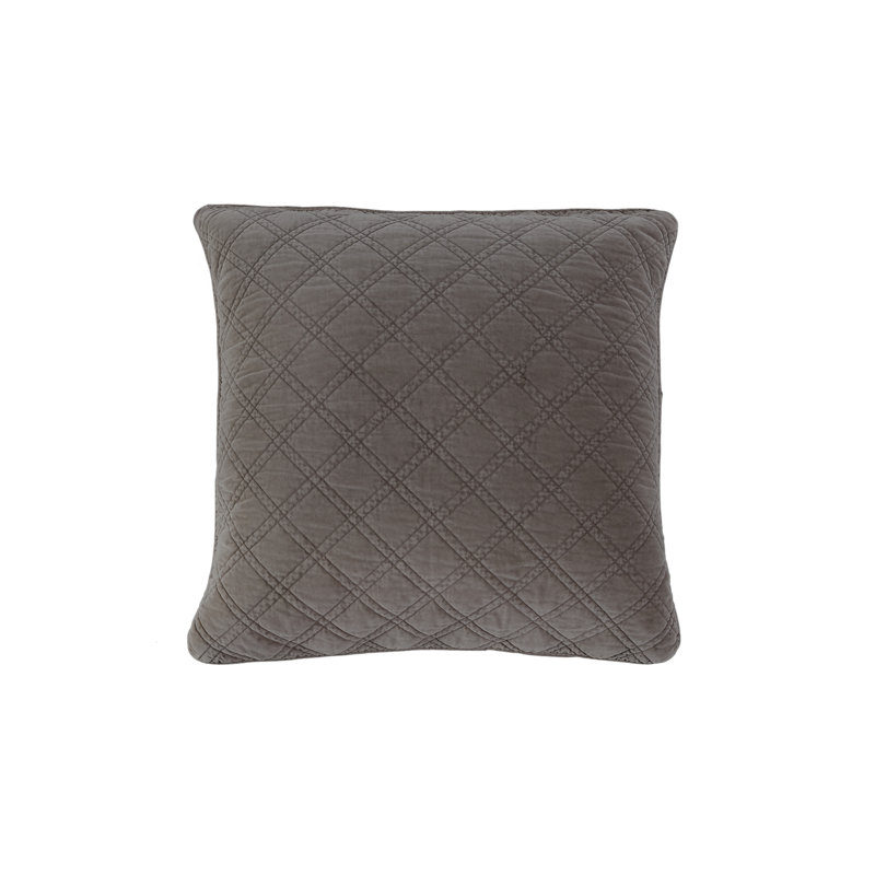  Brussels Stone-Washed Cotton Velvet Large Euro, Pewter
