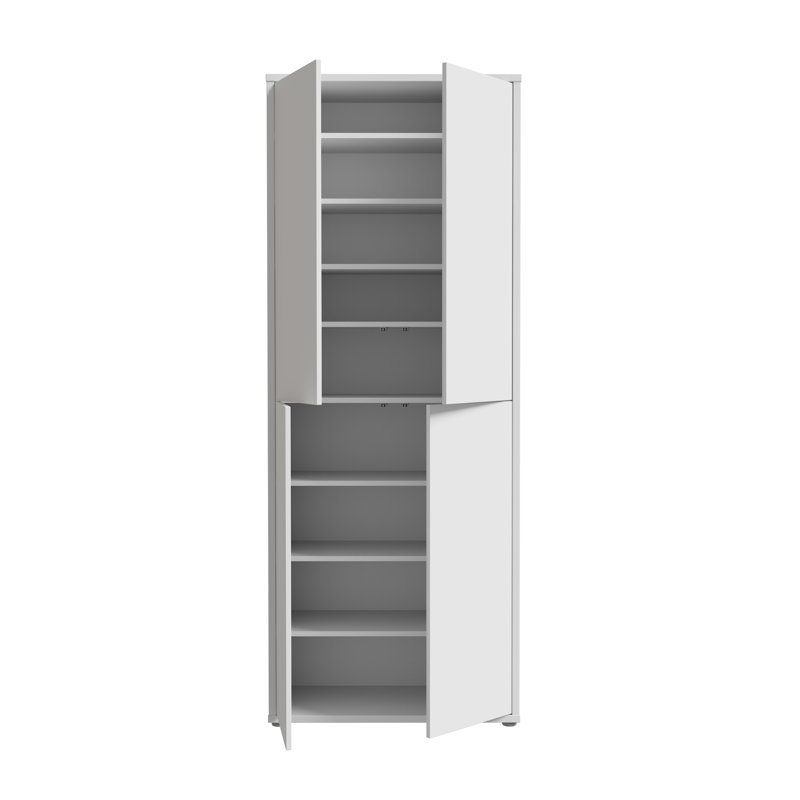 24 Pair Shoe Storage Cabinet, Secret Grey