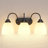 Black 3-Light Vanity Light, Reversible Mount-869121331