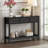 SPANSPACE 53'' Farmhouse Console Table with 3 Drawer, Entryway Table with Open Storage Shelf, Narrow Long Sofa Table for Living Room,   Hallway, Behind Soft, Couch , Black-118565581