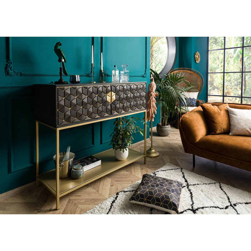 122cm Bar Cabinet, Gray oiled