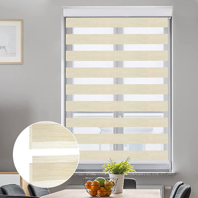 Rideau roulant semi-diaphane beige