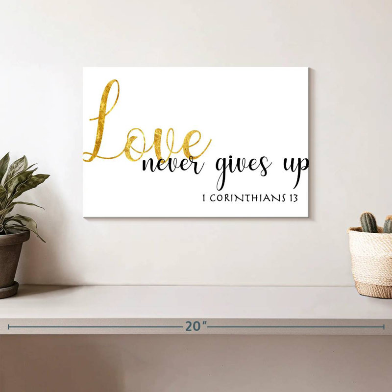 Tergel 1 Corinthians 13, 8" H x 12" W