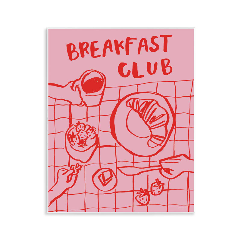 Plaque murale «Breakfast Club Doodles», conception par Jenaya Jackson