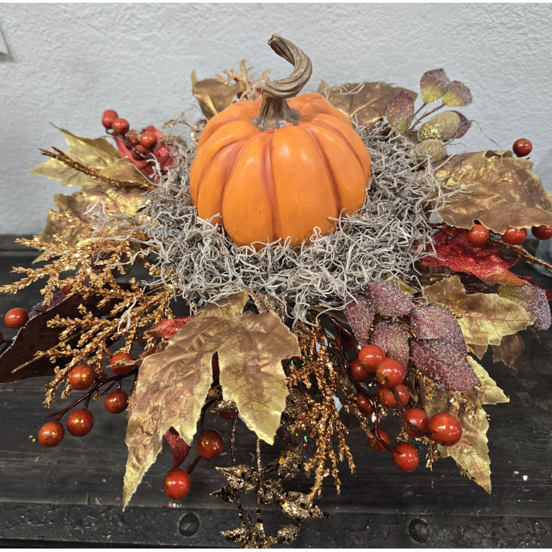 Pumpkin Candlestick Centepiece