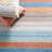 Gulbranson Striped Handmade Flatweave Cotton Area Rug in Gray/Blue/Orange-335683688