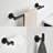 3-Pieces Bathroom Hardware Accessories Set - Towel Bar, Toilet Paper Holder, Robe Towel Hooks-117306488