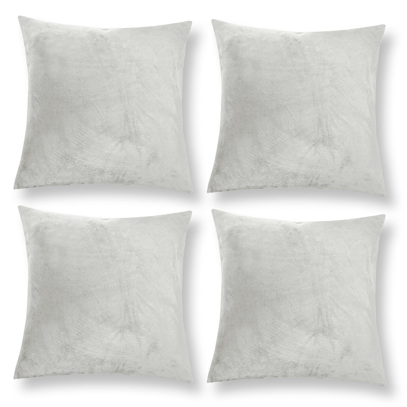 Apex Crushed Velvet Cushion Cover Set, Off White