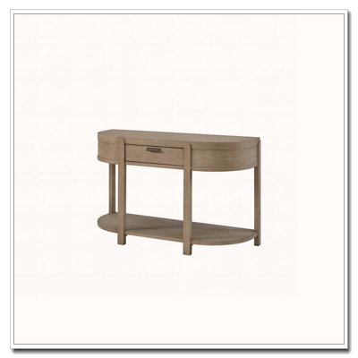 Console incurvée à 1 tiroir - Caramel