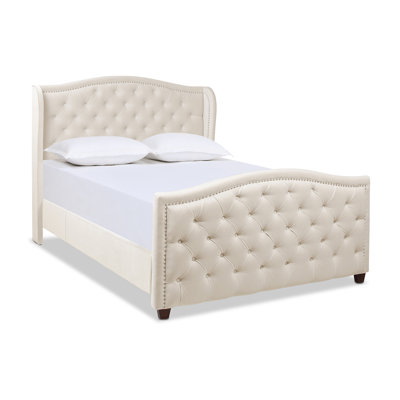 Coleman Velvet Upholstered Wingback Bed