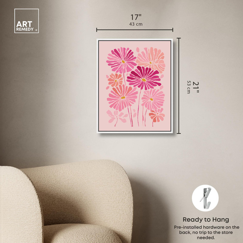 «Wall Garden III Boho Decor» par Art Remedy, H 36 po x l 45 po, Cadre blanc
