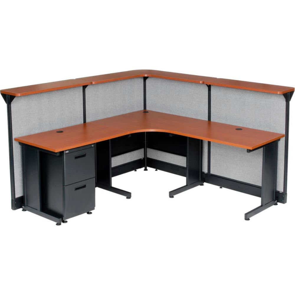 Interion L-Shaped Reception Station W/Raceway 80