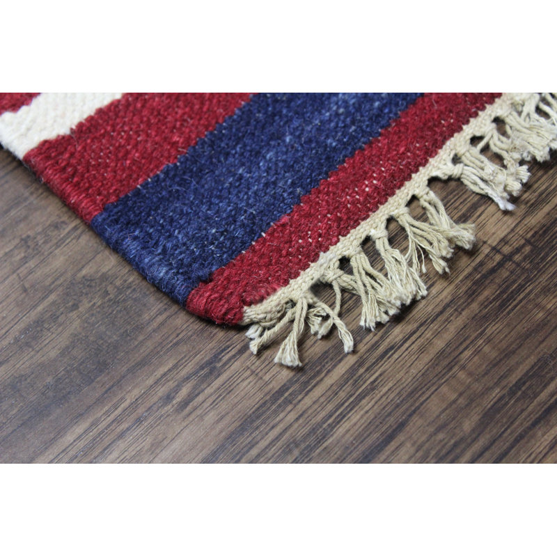 Patridge Wool Striped Indoor Rug, Rectangle 8' x 11'