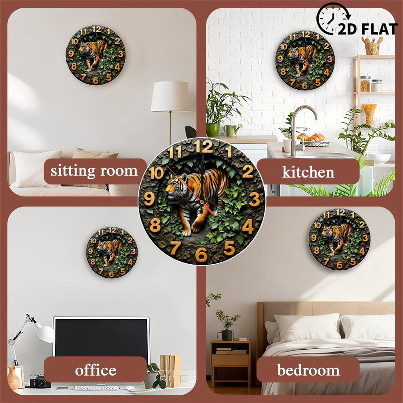Tiger Decorative Clock