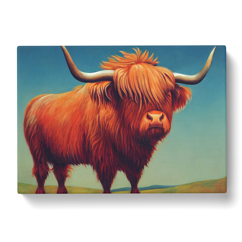 The Immense Highland Cow - Wrapped Canvas, 35cm H x 50cm W x 3cm D