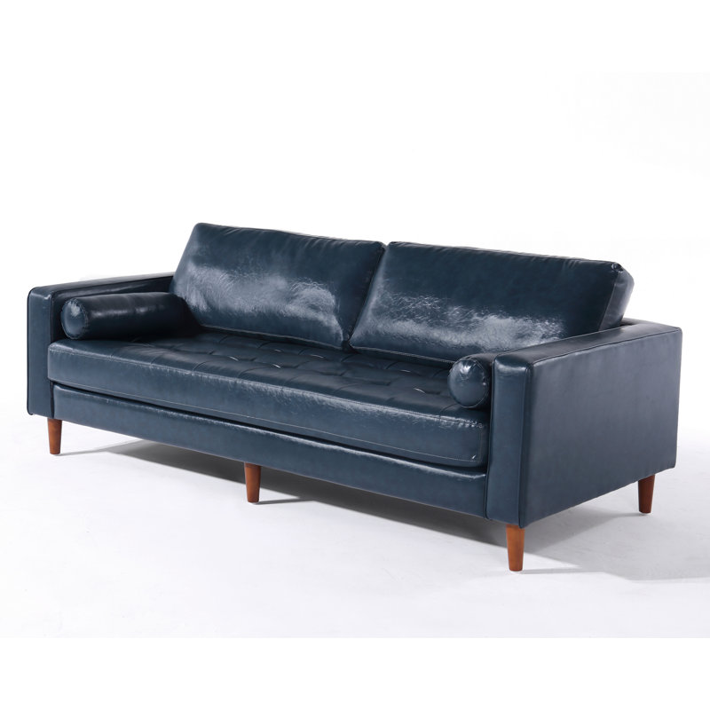 Canapé en cuir Cosmic, Cuir véritable bleu