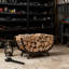 Support à bois de chauffage robuste avec base trapézoïdale renforcée - support de bois de chauffage intérieur extérieur de 25 pouces, support de bûches de cheminée antirouille à double revêtement