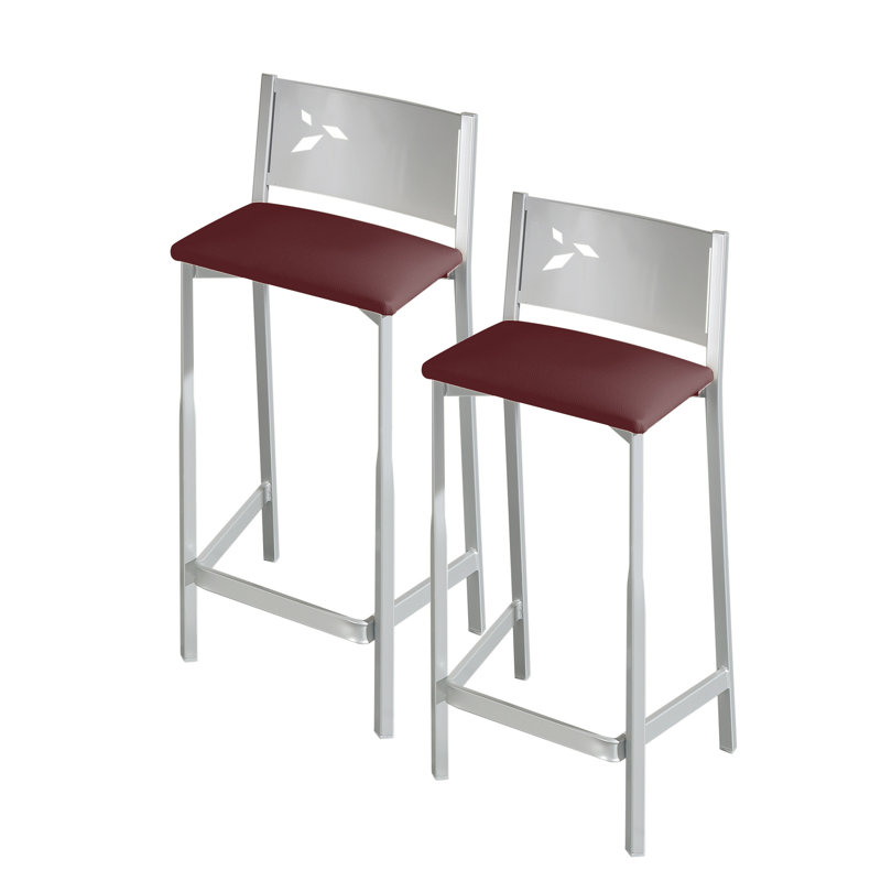 Fazile Upholstered Counter Stool, Bordeaux