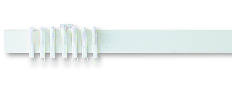 White Plastic / Acrylic Curtain Track, 2.90cm H x 125cm W x 2.60cm D
