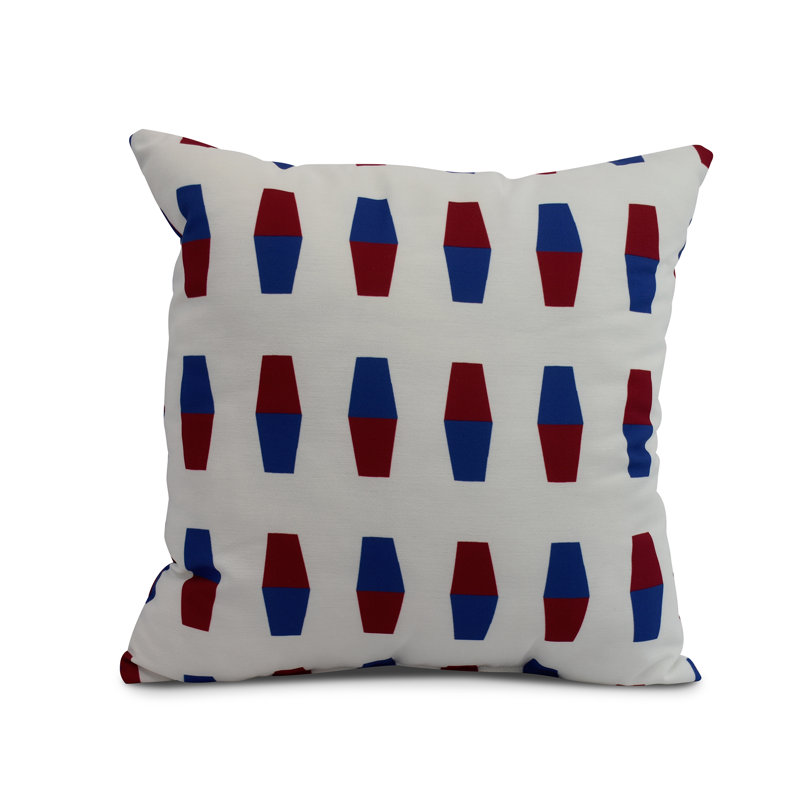 Housse et insert de coussin carré Nantucket, Rouge, 16 po x 1 po