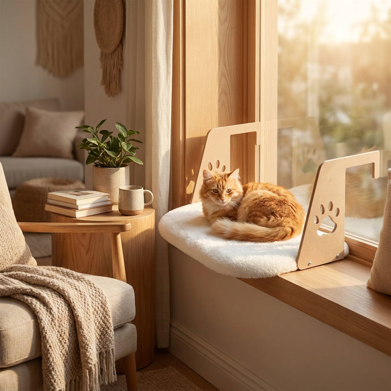 Paw Print Hanging Radiator Cat Perch