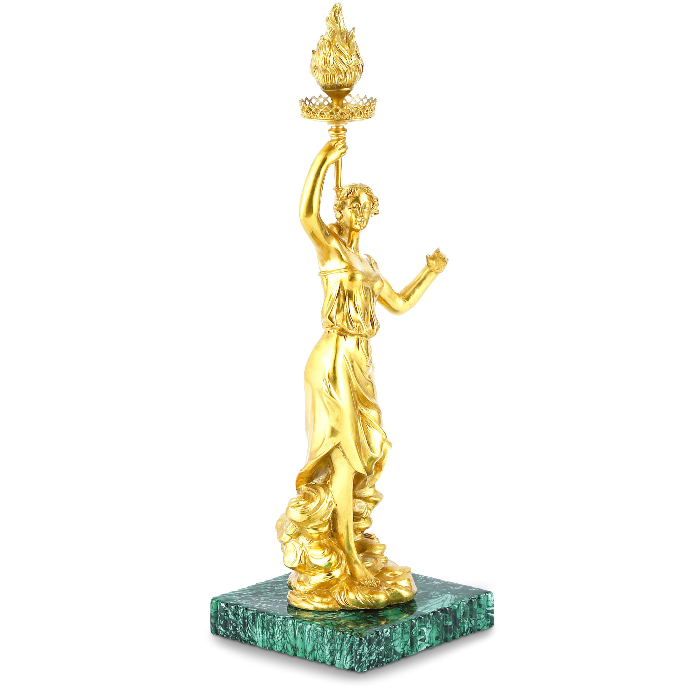 Bloomsbury Market 24 Inch Decorative & Elegant Woman Statue with Torch ...