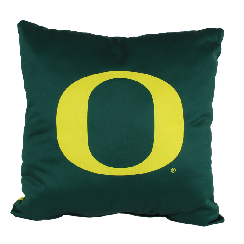 Coussin décoratif 16 po x 16 po South Carolina Gamecocks - 2 couleurs, logo unique des deux côtés, Ducks d'Oregon