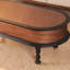 Table basse brune en bois massif ovale-2078073245