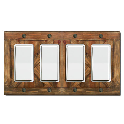 Plaque murale standard en bois brun