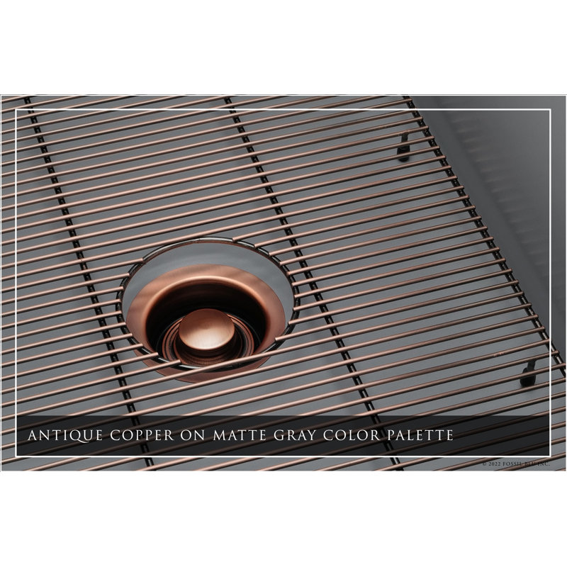 Luxury Solid Fireclay Farmhouse Sink, Antique Copper Accessories