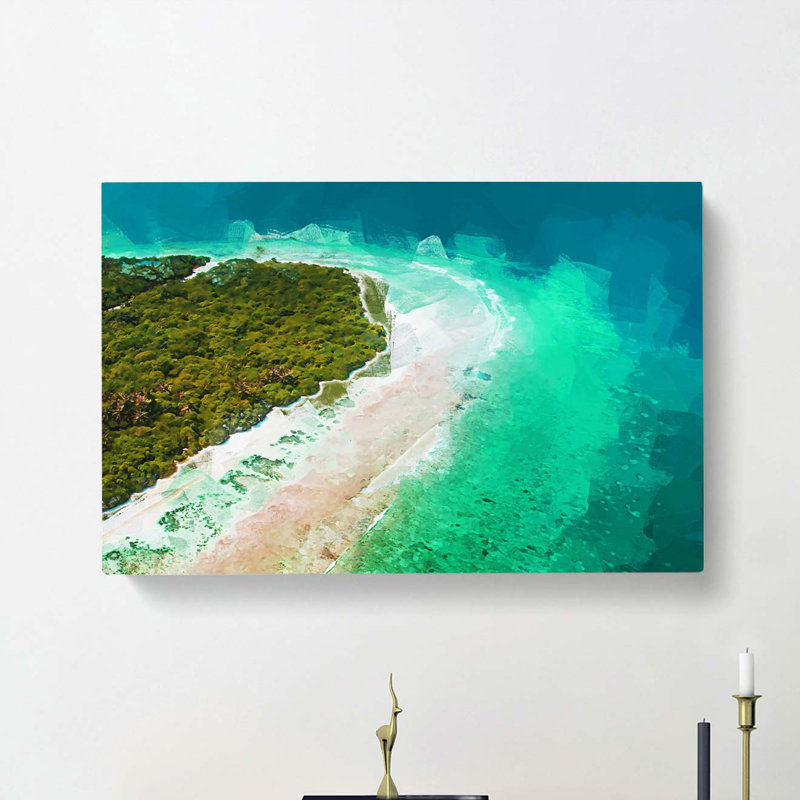 Maldives Beach In Abstract - Wrapped Canvas, 40cm H x 60cm W x 3cm D