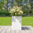 MGO Handmade Rectangle Planter Box, 20''H, White-25919496-25919495