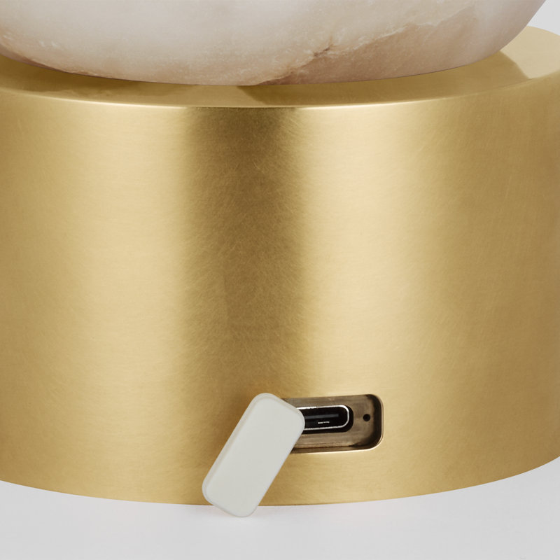 Mina Alabaster Accent Rechargeable Table Lamp