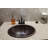 19" Oval Roped Rim Self Rimming Hammered Copper Sink