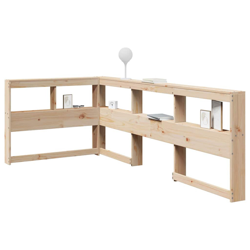 Ryon Solid Wood Headboard, Natural, 80cm H x 98.5cm W x 218.5cm D