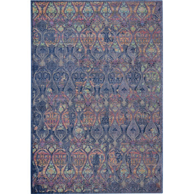 Tapis à motif oriental mauve / bleu Dalrymple