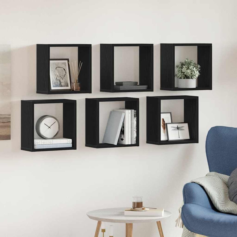  Wall Shelves Floating Rack Display Shelf Bookshelf Engineered Wood
