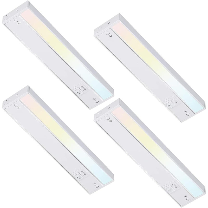 Luminaire à DEL sous l'armoire, 12 pouces, 8 W, à intensité variable, pouvant être raccordé, 3 couleurs sélectionnables - 3000 K / 4000 K / 5000 K