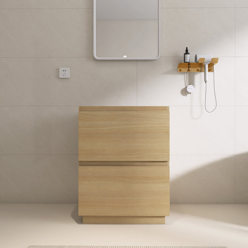 Meuble-lavabo autoportant simple de 24 po seulement, 2/3 tiroirs extensibles, 24