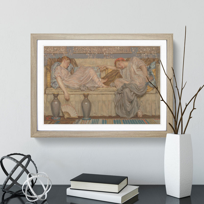 Beads by Albert Joseph Moore - Picture Frame Painting, Oak, 27cm H x 36cm W x 2cm D
