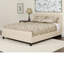 Lit plateforme tapissier avec matelas à ressorts ensachés Aluino-29332043-29332047