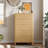 45" Fluted Design 5-drawers Dresser Organizer, Tall Chest Of Drawers-937482283