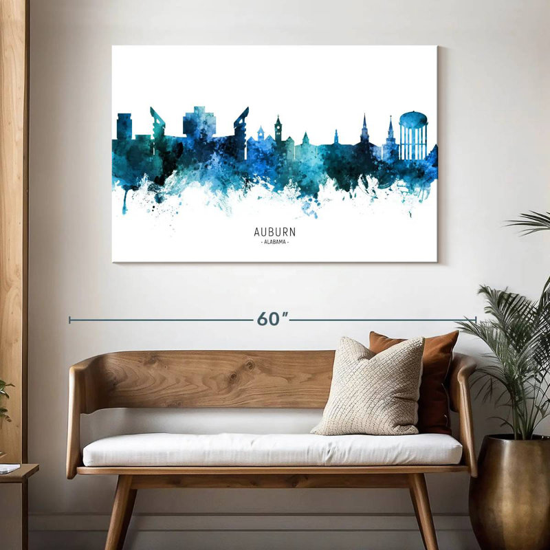 Nicci Auburn Alabama Skyline I, H 32 po x l 48 po