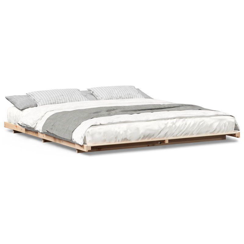 Solid Wood Bed, Brown