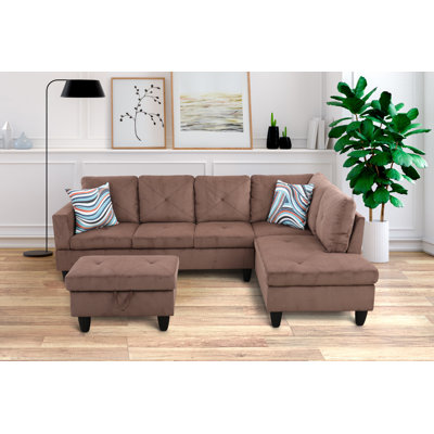 Stotfold Upholstered L-Shaped Sectional Right Hand Facing